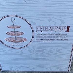 Fifth ave Crystal serving platter. New.
